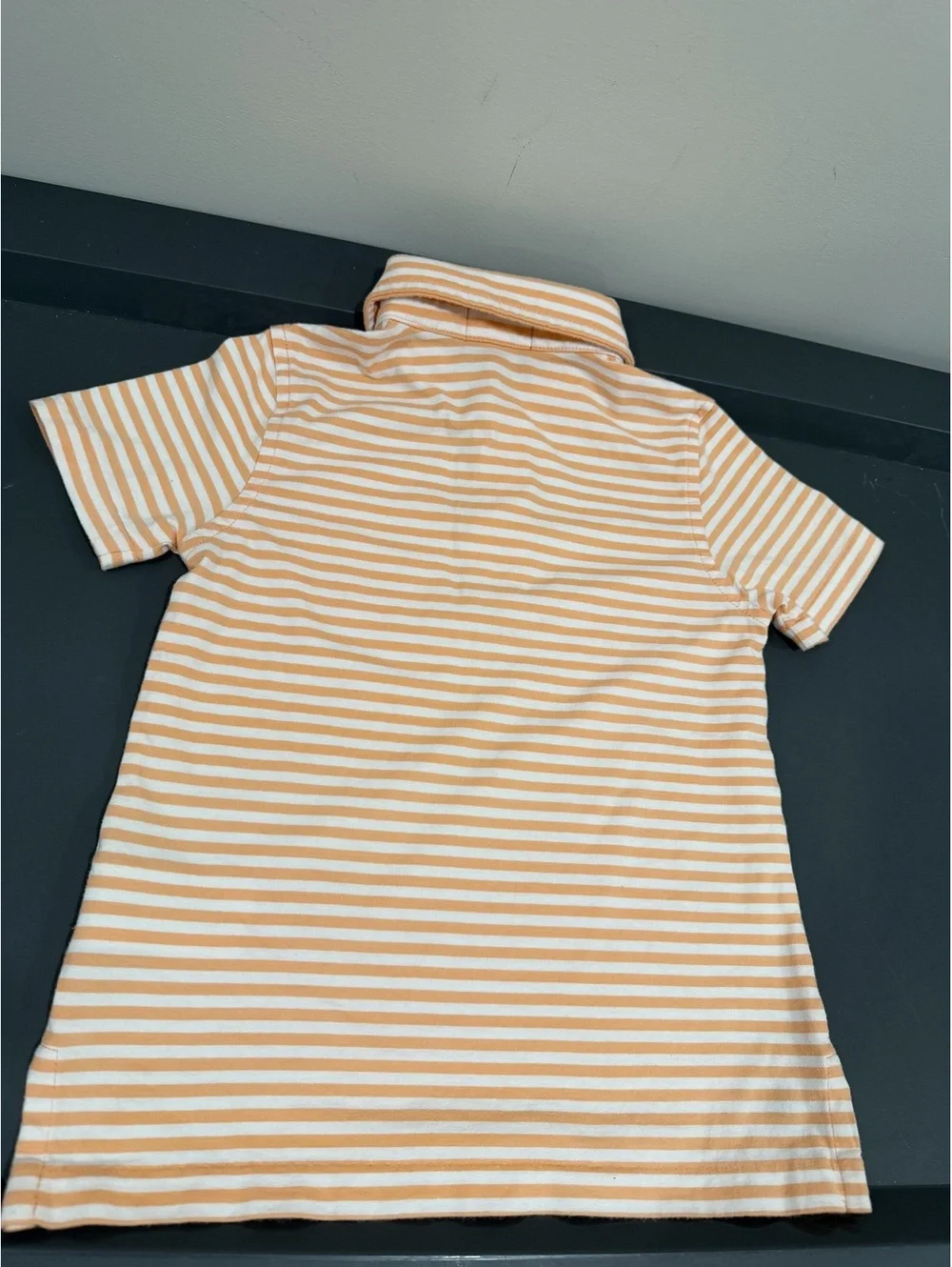 Polo Ralph Lauren Toddler Boys 4T Orange White Striped Polo Shirt Preowned
